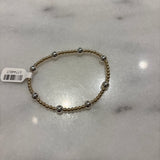 3mm GF or SS Bracelet w/8 6mm SS Beads