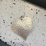 Large silver heart pendant