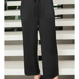 Solid Silky Wide Leg Palazzo Pants