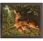 Vintage Deer and Fawn 16x12
