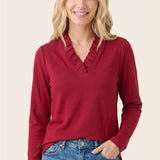 Frilled Neck LS Top