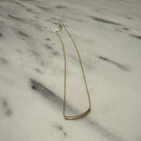 GF Ball chain necklace w/curve bar