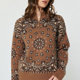 Jacquard Paisley Half- Zip
