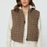 Cropped Mocha Quilted Vest