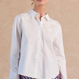 Flower Applique Button Down