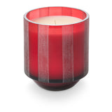 Cranberry Striped Candle