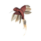 Burgundy clip on hummingbird