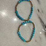 3mm GF Bracelet w/5-6mm coin beads- asst beads