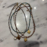 Beaded Necklace w/Assorted Charm w/Extender