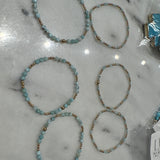 2.5mm GF Bracelet W/ Larimar Beads