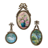 Bow and Flower Frame- Round Small