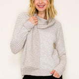 Sweater w/Attached Scarf