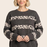 Leopard Color Block Sweater