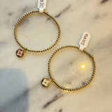 3mm GF bracelet w/ flower charm