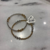4mm GF Bracelet w/9 6mm SS Beads