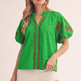 Green Puff Sleeve with Tiger Shirt