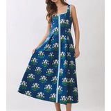Floral Square Neck Midi