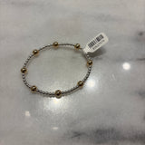 3mm SS Bracelet w/8 6mm GF Beads