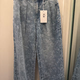 High Rise Floral Jeans
