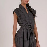 Sleeveless Collared Dress