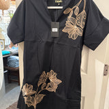 Embroidery Floral Shirt Dress
