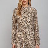 Animal Print Shirt Dress