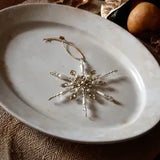 Bejeweled and Beaded Snowflake Orn.