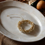 Gold and Pearl Wreath Orn.