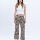 Animal Print Wide Leg Jeans