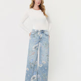 Floral Vintage Flare Jeans