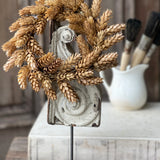 Beige Hops Candle Ring 9"