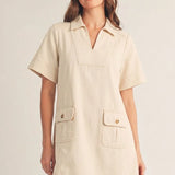 Collared Shift W/Buttons