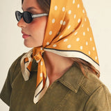 Taupe Polka Dot Scarf