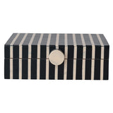 Handmade Mango Wood & Resin Striped Box