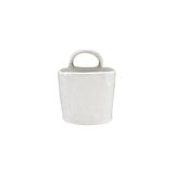 Stoneware Crock with Handle, White