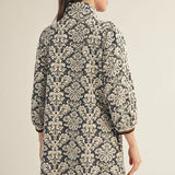 Baroque floral pattern shift dress