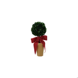 Boxwood Tree W/ Red Bow