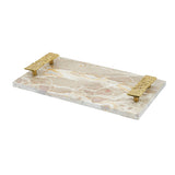 Marble Tray Gold Handles