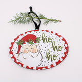 Santa Metal Disc Ornament