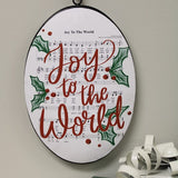 6x9 Oval Metal Joy to World Ornament