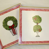 Hand Painted Wood Tray 18x18