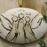 6x9 Oval Metal Angel Ornament