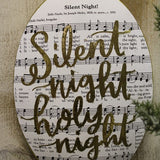 6x9 Oval Metal Silent Night Ornament