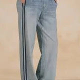 Jean Faux Track Pants