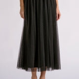 Black Dot Midi Skirt