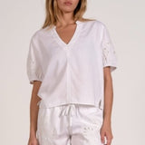 Summer White SS Blouse