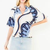 Abstract print SS top