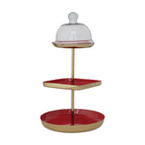 3-Tier Tray with Glass Cloche