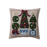 Topiary w/Velvet Bows Pillow