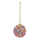 Beaded Glass Ball Ornament 3"